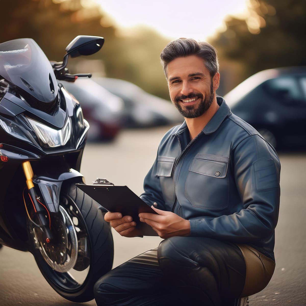 Professional motorcycle damage reporting service